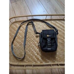 Case Logic Small Digital Camera Bag Case Padded Black Gray Belt Loop Crossbody